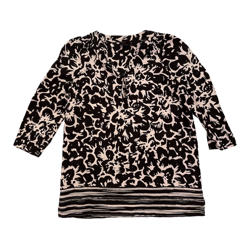 Rafaella women’s 100% linen black & white tunic SM - Picture 5 of 12